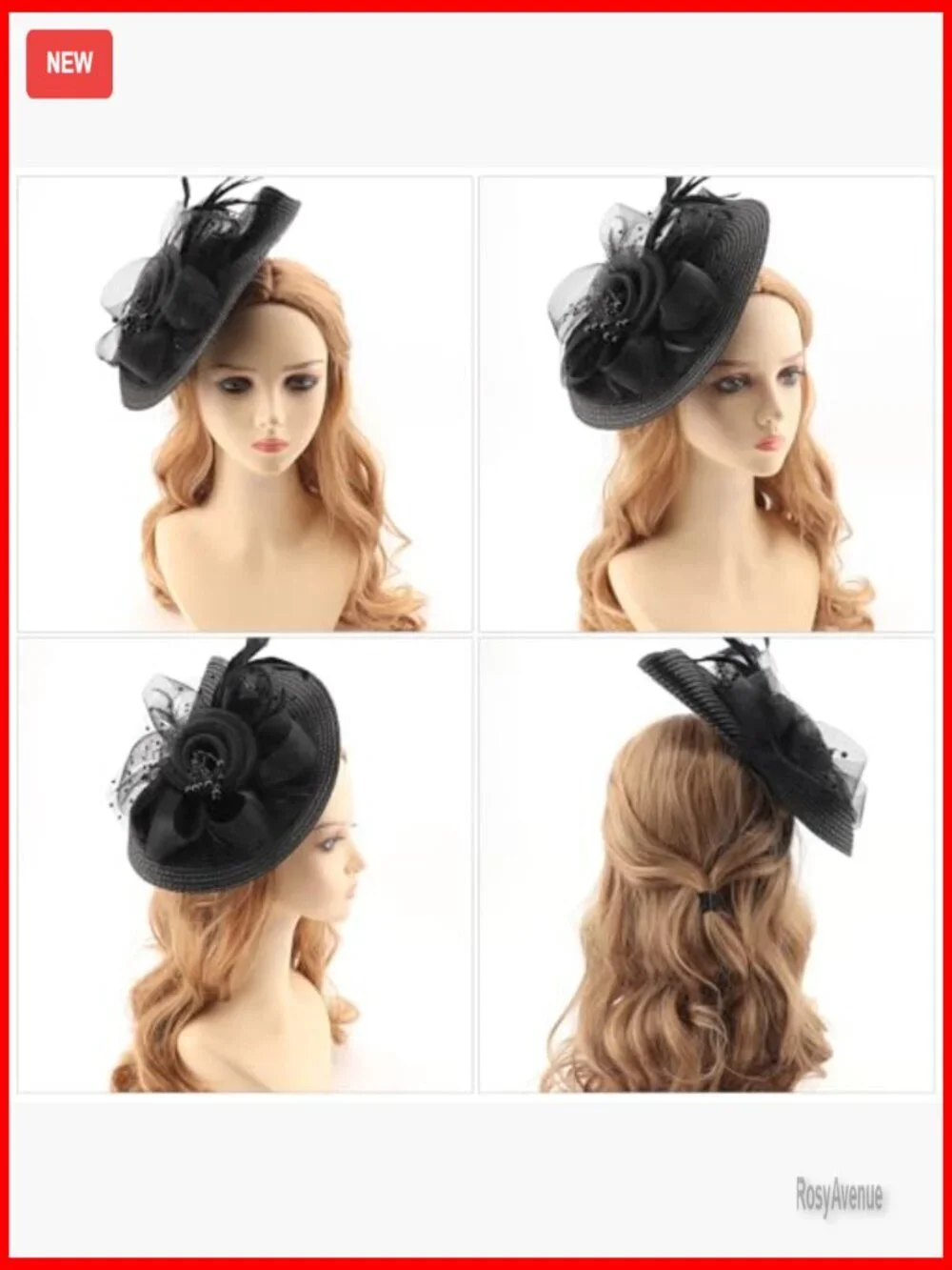 Vintage Derby Hat with Feathers and Mesh Veil for Special Occasions